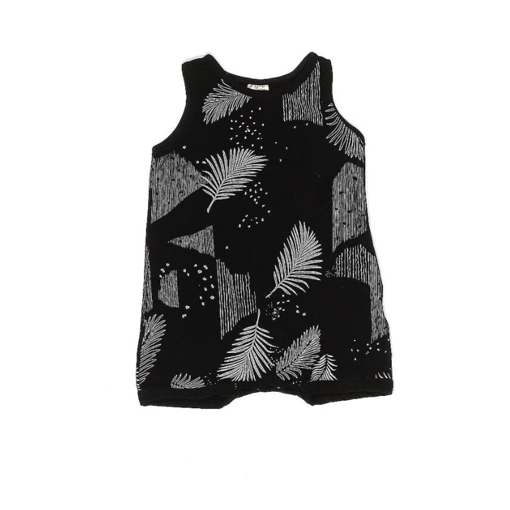 🆕 North of West Black & White Palm Romper